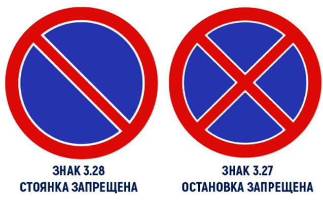 Указатели представлены в виде двух круглых щитков с красной окантовкой и синим фоном