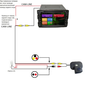 Схема подключения камеры заднего вида к монитору от лампочки заднего хода